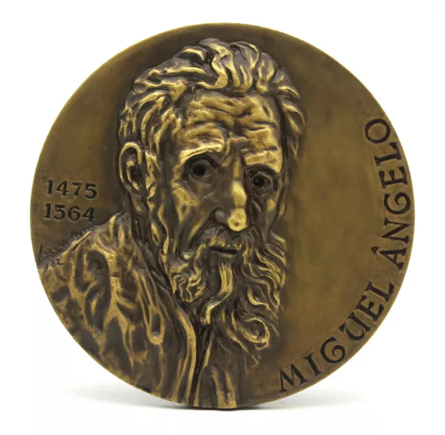 Bronze Medal / Michelangelo / Renaissance Sculptor Painter Architect Poet