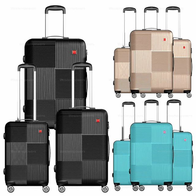 3-Piece Hardside Luggage Set with Spinner Wheels Lightweight 20'' 24'' 28''