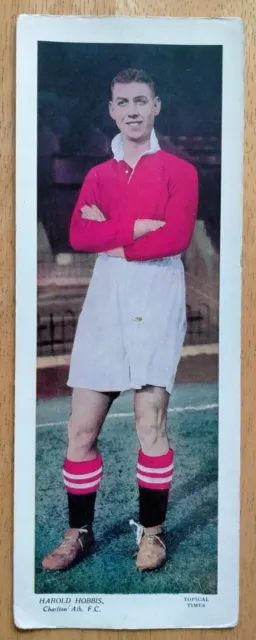 Harold Hobbis Charlton DC Thomson Topical Times Footballers 1936 250mm x 95mm