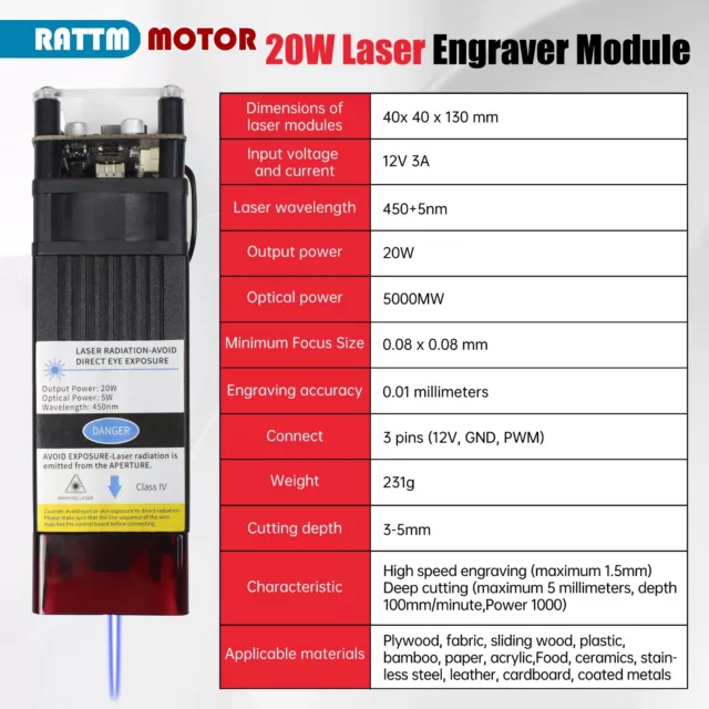 500W 4030 CNC Router 20W/40W Laser Engraving Machine Working Area 300x400x73mm 3