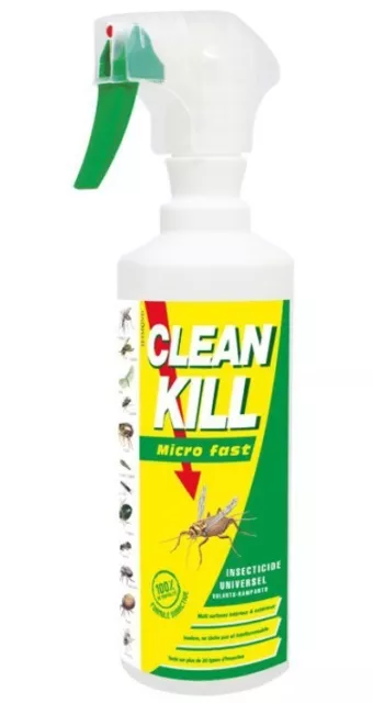 Insecticide de contact tous insectes volants rampants acariens 0.5l CLEAN KILL