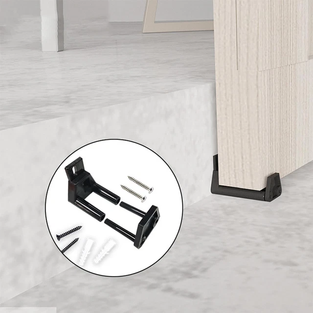 2x Sliding Barn Door Floor Guides Bottom Guide with Screws for Cabinet Door