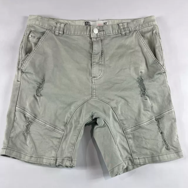 NXP Nena & Pasadena Grey Denim Casual Jorts Shorts Tag W32" Actual Men's W34"