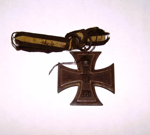 Original WWI Imperial German Iron Cross 2nd Class EKII With Ribbon
