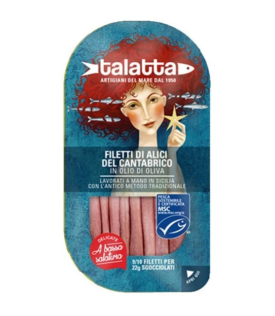 Talatta Filetti Alici Cantabrico In Olio Di Oliva Gr.40
