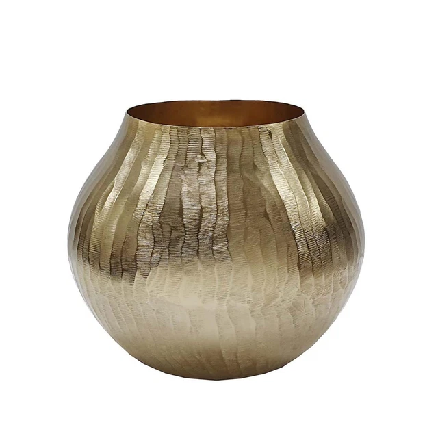 A & B Home Transitional Chisel Vase With Gold Finish 45009