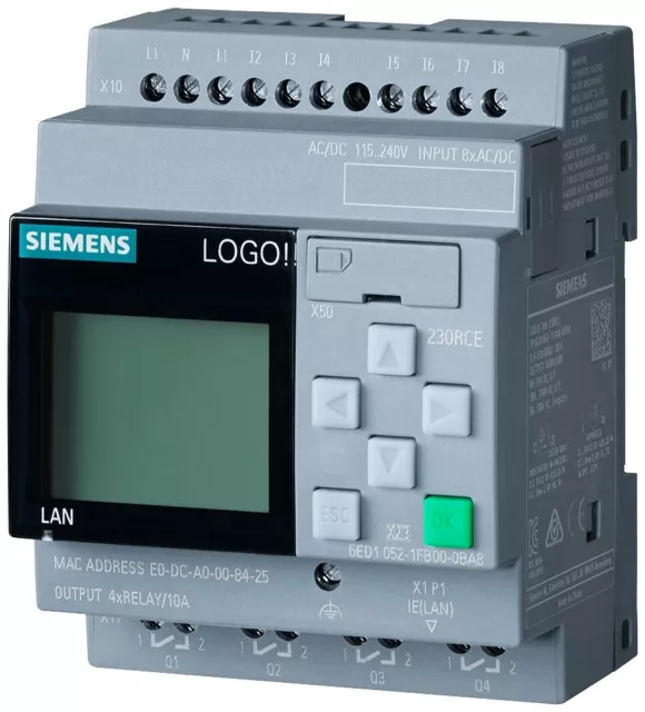 PLC Siemens LOGO! 8.3 230RCE 6ED1052-1FB08-0BA1   6ED10521FB080BA1