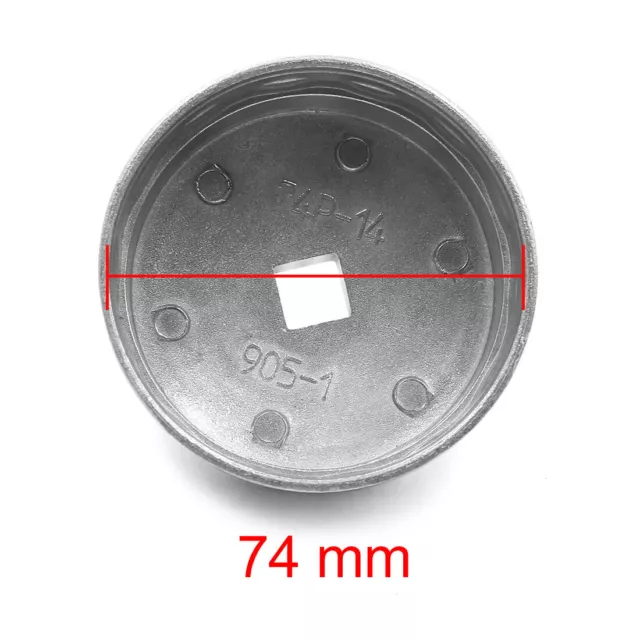 14 flûtes 74mm Dia Interne métal Clé filtre huile Dissolvant Auto camion 3