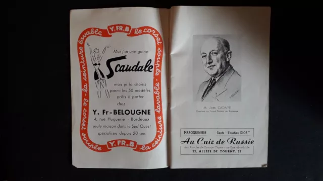 GRAND THEATRE DE BORDEAUX - Programme officiel 1951-52 3