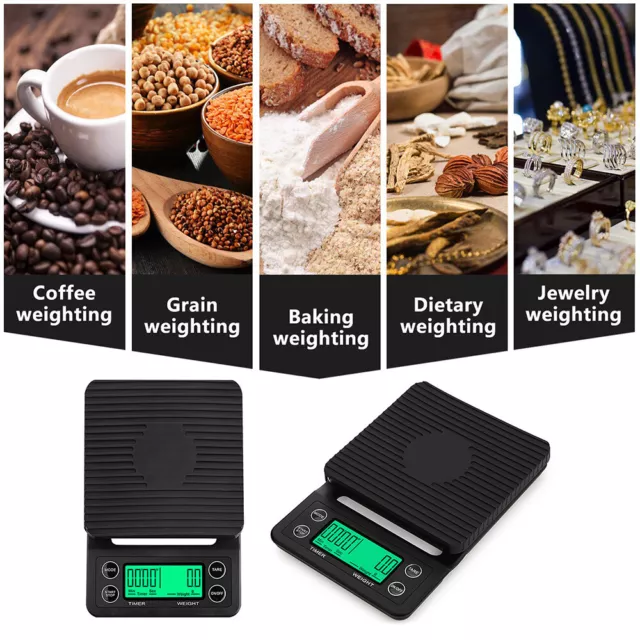 Scala da caffè a goccia 3 kg/0,1 g scala digitale da cucina con timer cucina scala intelligente 3