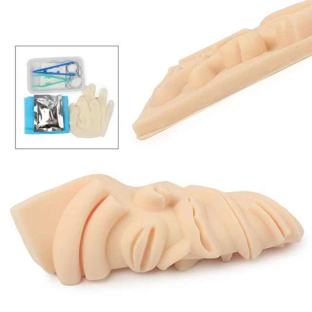 Human Skin Model Pad Practice Teaching Tool PVC Medical Suture Training Kits