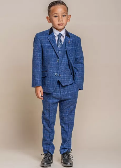 Cianchi a scacchi in tweed bambini bambini bambini bambini 3 pezzi abito matrimonio abbigliamento formale