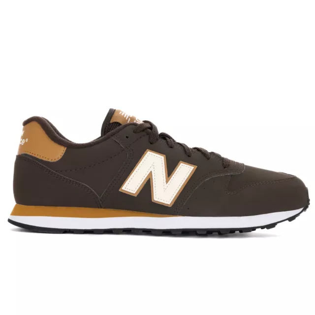 New Balance 500 Herren Braun Leder Sneakers Turnschuhe Sportschuhe (GM500FE2)