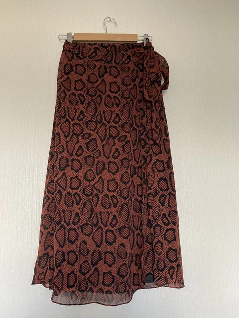 MINT VELVET ANIMAL Tiger Jacquard Midi Pencil Skirt UK 10 14.59