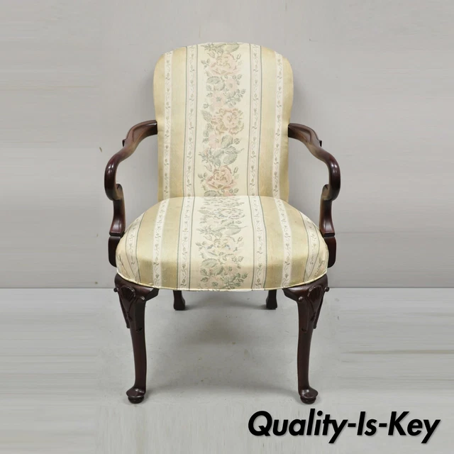 Vintage Pennsylvania House Queen Anne Style Upholstered Gooseneck Arm Chair Vintage Pennsylvania House Queen Anne Style Upholstered Gooseneck Arm Chair