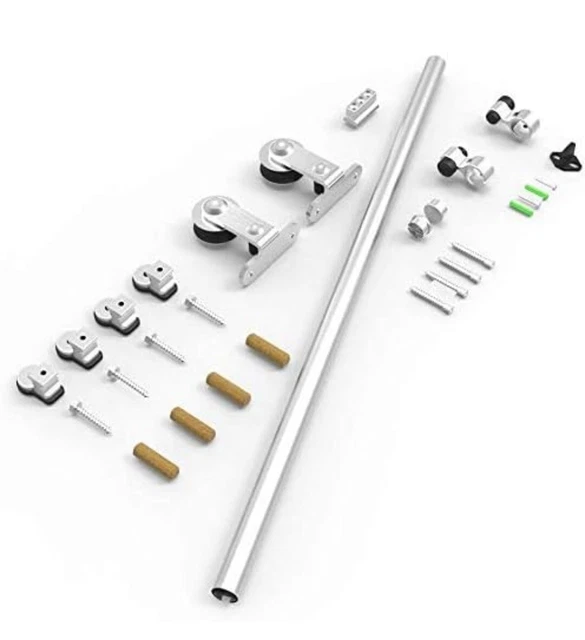 Sliding Barn Door Hardware Kit Track Roller Closet Rail.