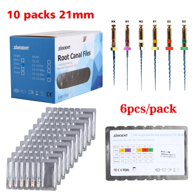 Dental Endo Endodontic Universal Engine Rotary Root Canal NiTi File 21mm CE FDA