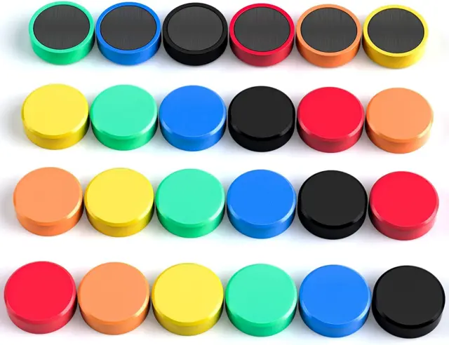 24 Pack Fridge Magnets, round Refrigerator Magnets, Dry Erase Board Magnets for