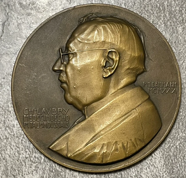 MEDAILLE MEDECINE CHARLES LAUBRY par DAMMANN BRONZE 194,67gr EUR 180,00