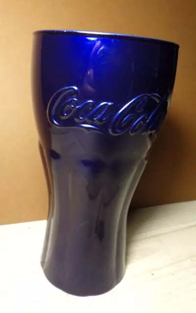 Coca Cola Verre Luminarc - Bleu - Aspect Metallique - 300 Ml - Neuf