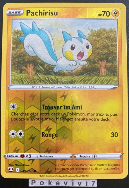 CARTE POKEMON PACHIRISU 049/163 REVERSE Epée et Bouclier 5 EB05 FR NEUF ...