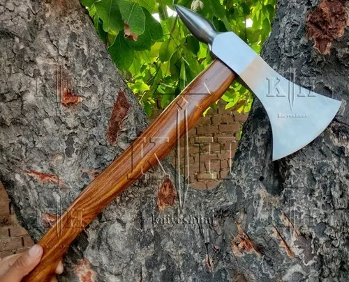 Damascus Knife Custom Hand Made - 19" Beautiful Carbon Steel Axe