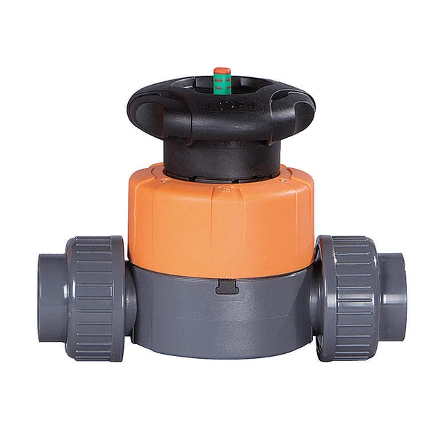 GEORG FISCHER 161514612 Diaphragm Valve,2-Way,1/2 In,Socket/Thrd