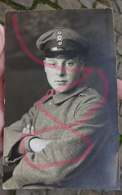 original   Foto Soldat Portrait IR 92  Braunschweig feldgrau