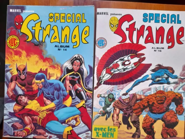 LUG SEMIC Lot de 2 RELIURES SPECIAL STRANGE  14(40-42) et 16(46-48). TBE. X-MEN