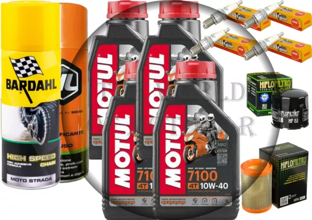 Entretien Motul 7100 10W40FILTRO Huile Air Bougies Spry Svitol Monster 1200