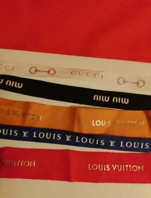 Louis vuitton Gucci miumiu lot de 4 rubans 50cm neuf authentique