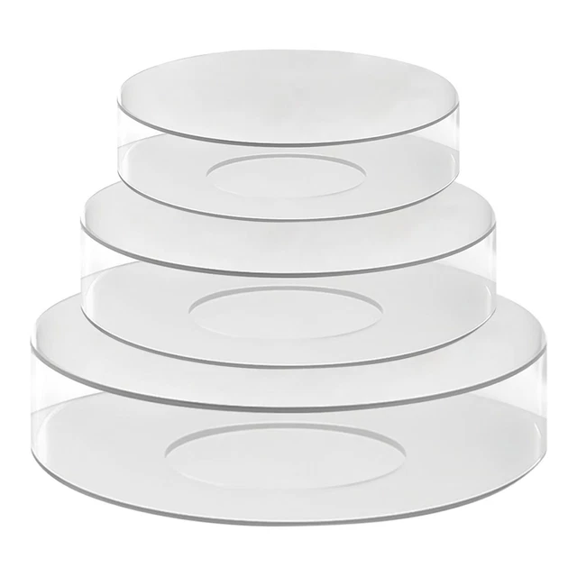 CAKE DESSERT STANDS Display Riser Acrylic Cylinder Fillable Round Cake ...