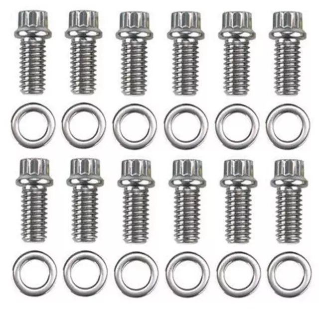 ARP 400-1201 Chevy Small Block Stainless Steel Header Bolts 12 Point, 3/8" x.750