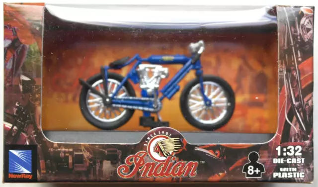 NewRay Indian Twin Racer 1908 1:32 Spur 1 Neu/OVP Motorrad-Modell Motorcycle