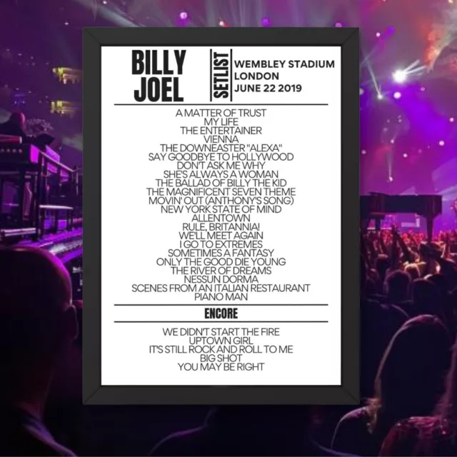 Billy Joel Wembley Stadium London June 22 2019 Setlist