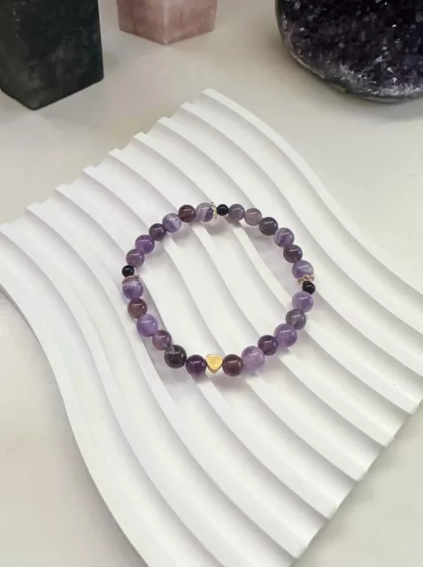 AU NEW Amethyst Gemstone Beads Handmade Crystal Bracelets Healing Stone Reiki