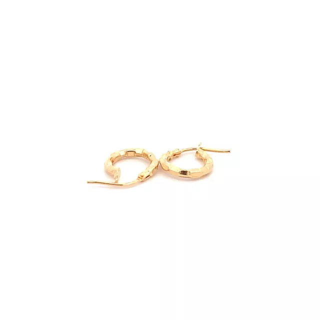 18K SAUDI GOLD Earrings Hoops Very Tiny Fine Jewelry 0.95 grams $137.00 - PicClick