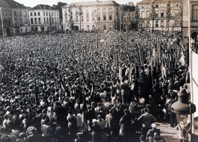 Foto vintage de archivio Ghent , Eventos Contra El Gobierno, 1955 , impresión