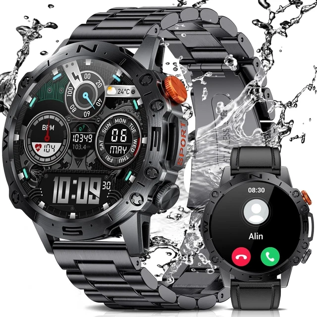 Montre Connectée Bluetooth 2024 – Fitness Tracker & Sport Avec Moniteur De Fréquence Cardiaque Et Tension