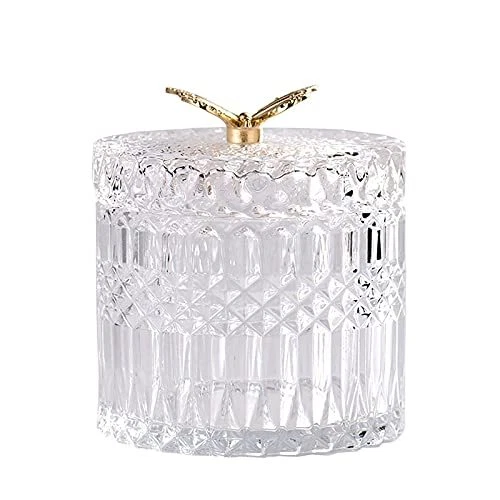 Conteneur en Verre de Stockage avec Couvercle Transparent Pot de Bonbons en V...
