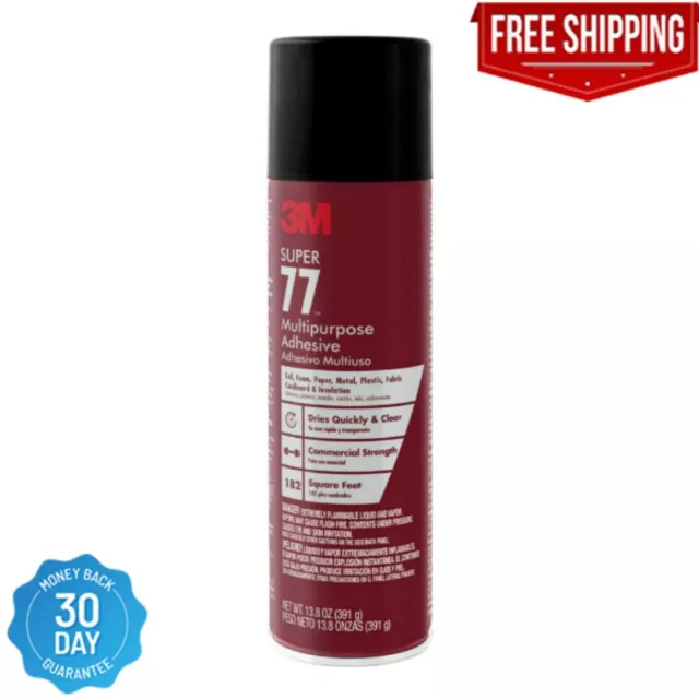 3M Super 77 Multipurpose Spray Adhesive, 13.8 oz - FREE SHIPPING