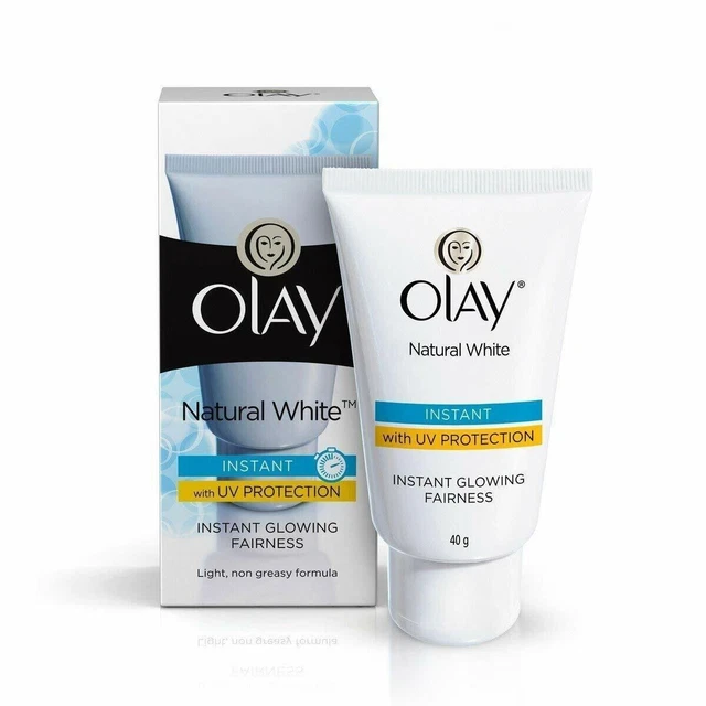 Olay Natural White Light Instant Glowing Fairness Cream 40 gm (paquete de 2)