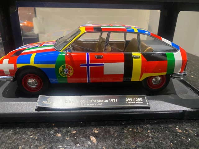 Citroën GS drapeaux 1972 1/18° Norev – Les Miniatures