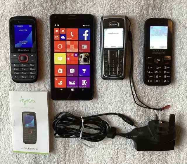 Mobile Phone Joblot X 4 Microsoft Lumia Smartphone, Nokia, Alcatel, MobiWire