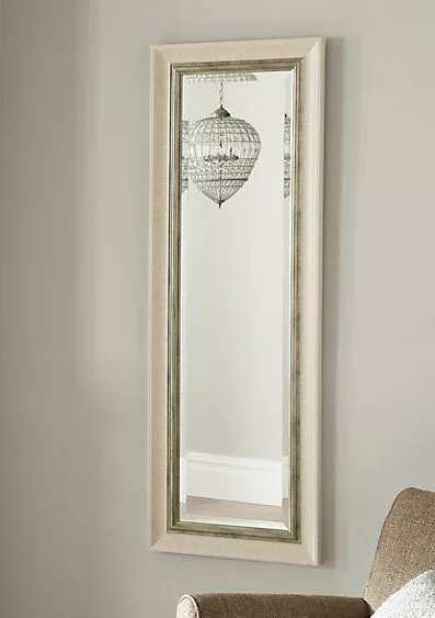 John lewis Orabelle Wall Mirror Full Length Bevelled Glass Ivory silver 132x46cm