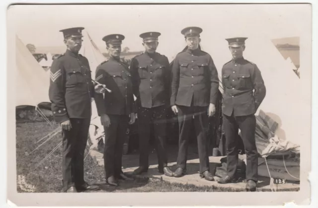 WW1 Era Portrait Of Shropshire Yeomanry Group On Camp RP PPC, Unused