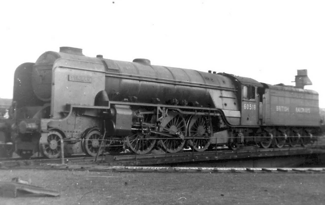 VINTAGE TRAIN PHOTO BR British Railways Steam Locomotive Class A2 60518 ...