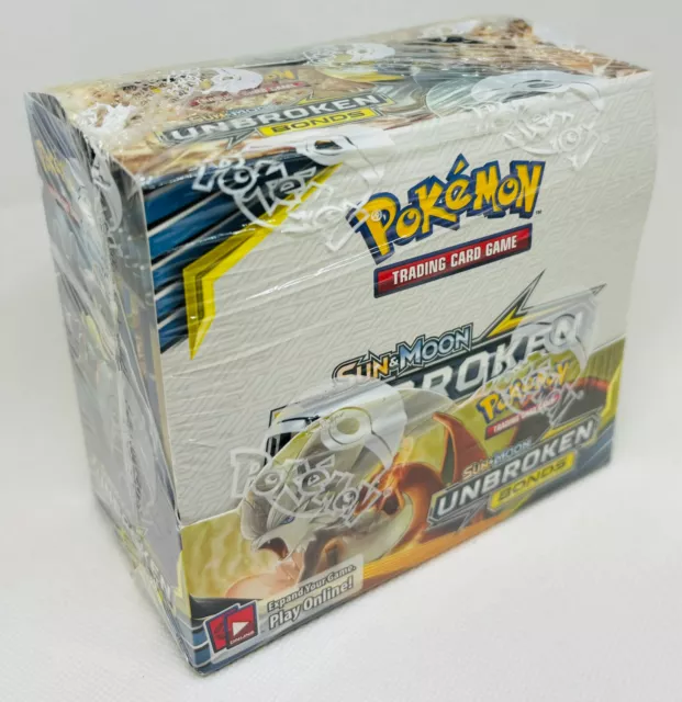 Pokemon Sun & Moon UNBROKEN BONDS Booster Box Display 36x Booster English Sealed