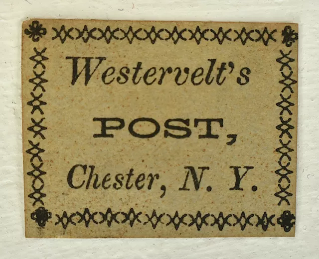 Us Local Stamp Scott #144L1 Westervelt's Post Chester Ny Original Type I, 1863