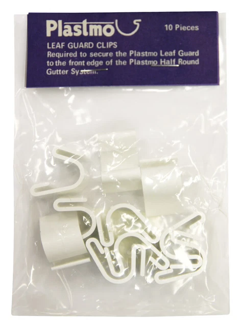 Plastmo P27001 Vinyl White Leaf Guard Clip for Protects Gutter from Filling